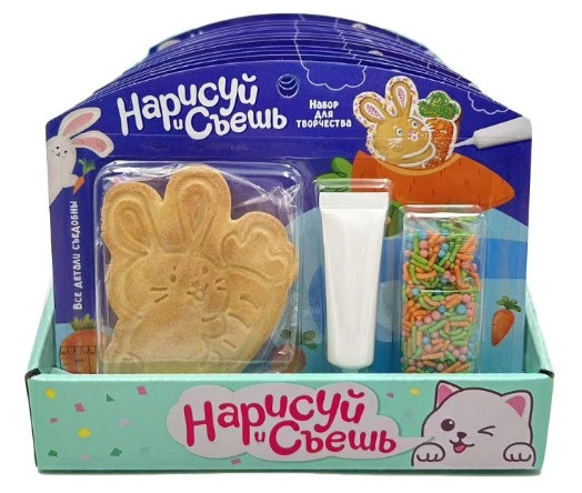  Набор для творчества Нарисуй и съешь "Зайка" (блок 12шт 59г) в Печоре