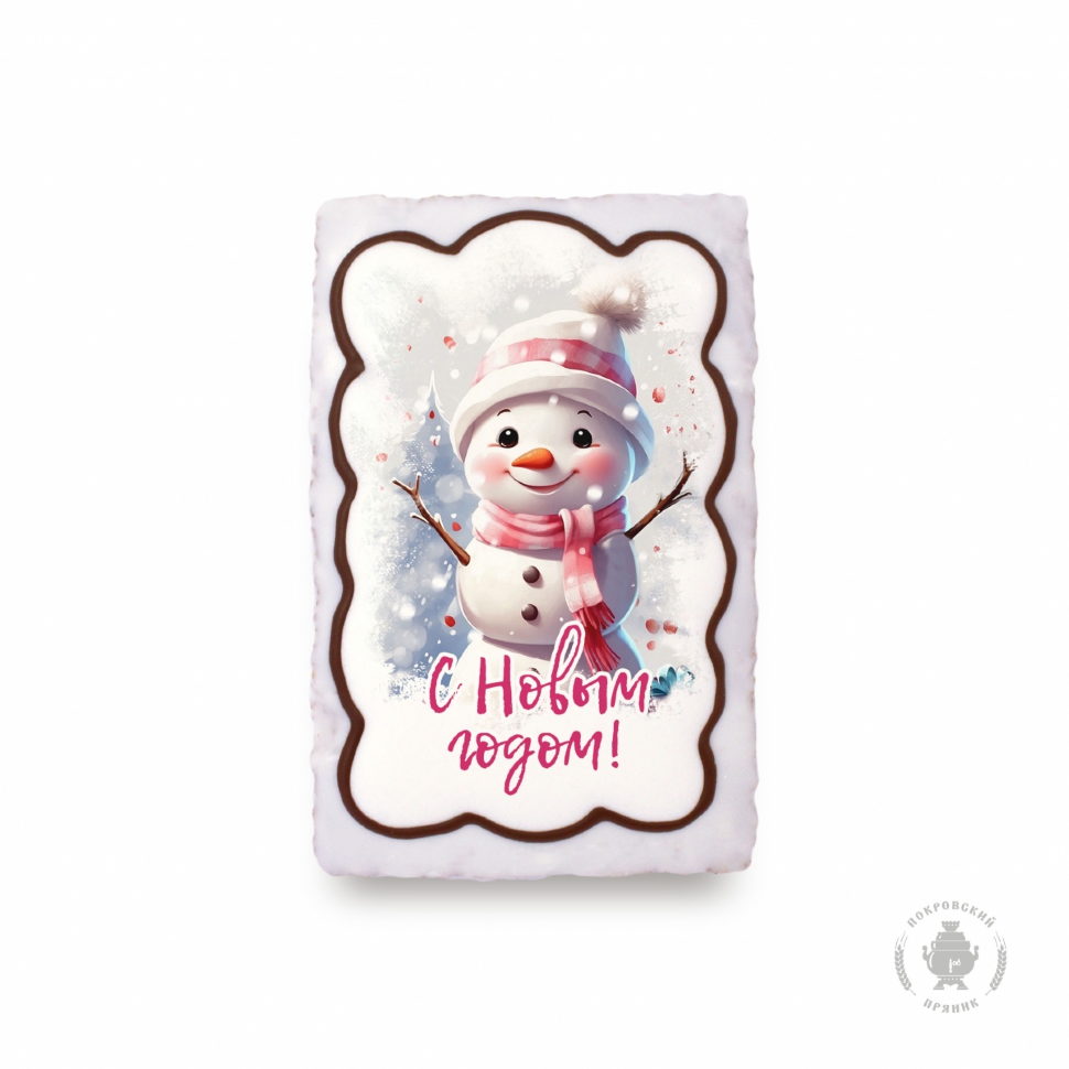  Пряник 130г новогодний Снеговик, (коробка 25шт) в Печоре