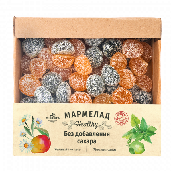 №1 Меренга Мармелад в кокосовой обсыпке Ромашка+Мелисса , 800г     в Печоре