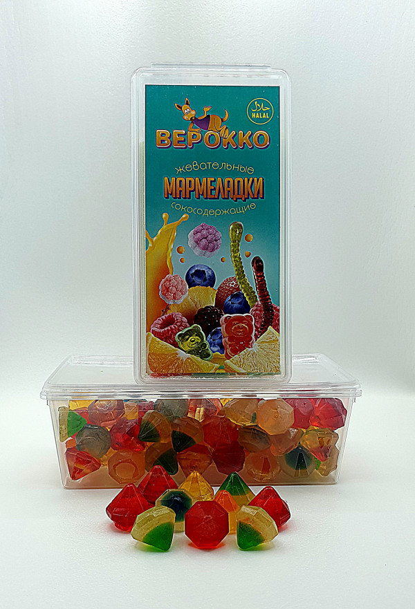 №2 Жевательный мармелад Самоцветы, 250г      в Печоре